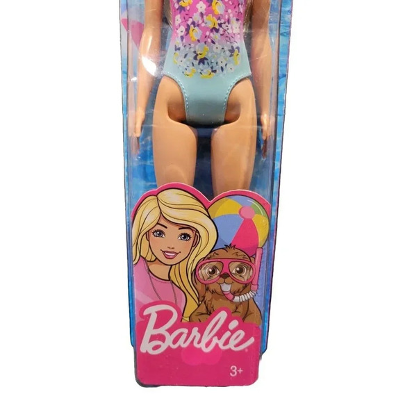 Barbie Doll Blonde Wearing Swimsuit Fashion Doll Unopened Model GHW37 BRAND NEW - Picture 4 of 6